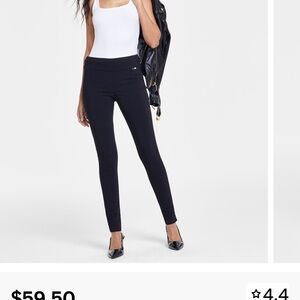 INC International Concepts Black Pull-On Skinny Ponte Pants